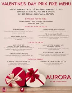 Valentines Day Prix Fixe Menu - 2025